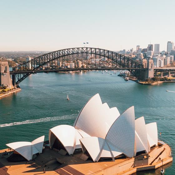 Sydney city, Australia (Harbour bridge and Sydney Opera House)